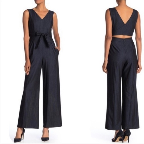 Calvin Klein Gray Chambray Wrap Jumpsuit NWOT - Picture 11 of 11